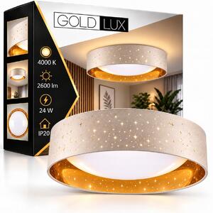 Stropní svítidlo stropní svítidlo kulatý šedo-zlaté Tuluza LED 24W