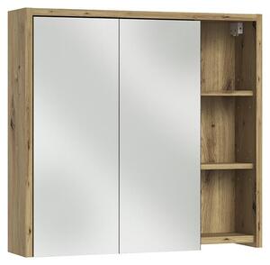 Koupelnová zrcadlová skříňka Vicco Viola Kašmír/Řemeslný dub 80 x 75 cm, Model 60729