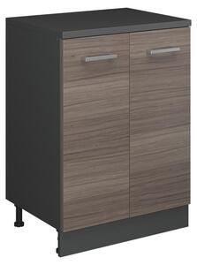 Kuchyňská skříňka pod šikmou střechu Vicco R-Line Ušlechtilá šedá 60 cm bez šikminy se 2 dveřmi, Model 61744