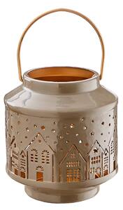 COZY HOME Lucerna kovová 17 cm - šedá