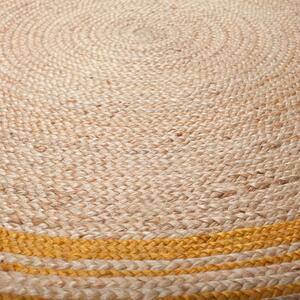 Hnědo-žlutý jutový koberec Flair Rugs Istanbul, ⌀ 150 cm