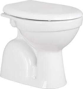 Belvit sprchový klozet s funkcí bidetu - stojící klozet ze sanitární keramiky s Taharet, vertikálním podlahovým odtokem, hygienickou sprchou a měkkým zavíráním víka klozetu