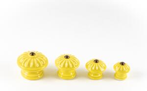 Porcelánová úchytka - žlutá lesklá - KOPRETINA Velikost: Malé