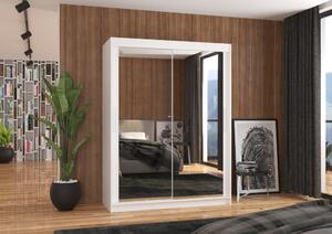 Zrcadlová skříň s posuvnými dveřmi 150 cm TABRIS - bílá