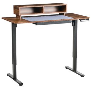 Elektricky výškově nastavitelný pracovní stůl LUCAMA Hnědá/Černá 120 cm 60 cm s USB portem