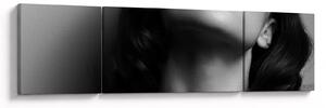Obraz - Portrét ženy s červenou rtěnkou (170x50 cm)
