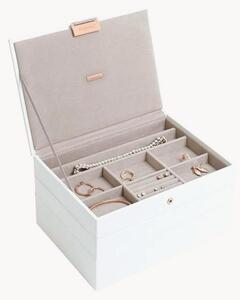 Sada šperkovnice Classic White & Rose Gold, 3 díly