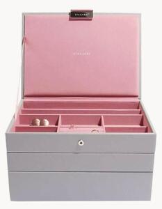 Sada šperkovnice Classic Dove Grey & Rose, 3 díly