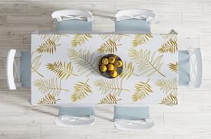 Ubrus s příměsí bavlny Minimalist Cushion Covers Gold Leaf, 140 x 180 cm