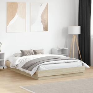 Rám postele s LED osvětlením dub sonoma 135 x 190 cm 3209816