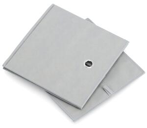 ZELLER Úložný box textilní šedý 28x28x28cm