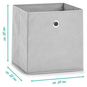 ZELLER Úložný box textilní šedý 28x28x28cm