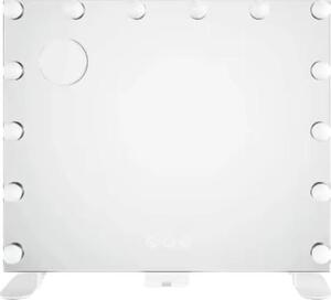 Osvětlené kosmetické zrcadlo Fioren - Hollywoodské zrcadlo se 14 stmívatelnými LED světly - 3 teploty barev - Dotykové ovládání - Bez USB - Bílé - 60 x 50 cm