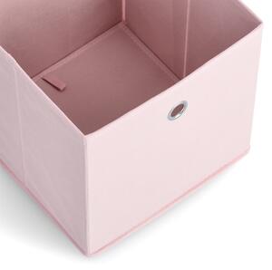 ZELLER Úložný box textilní růžový 28x28x28cm