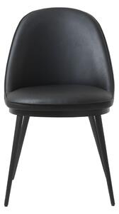 Černá jídelní židle z imitace kůže Unique Furniture Gain