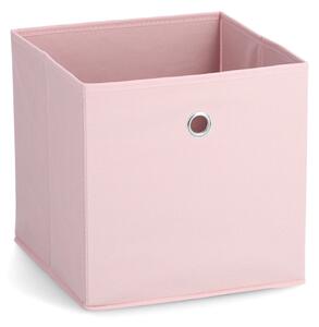 ZELLER Úložný box textilní růžový 28x28x28cm
