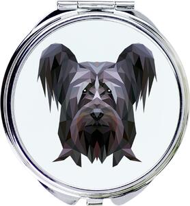 Skotský teriér – Zrcadlo značky Art-Dog s fotografií a geometrickým vzorem