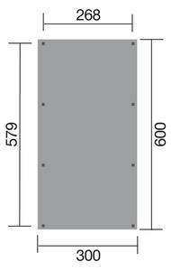 WEKA Dřevěný přístřešek na auto 606 (3x6 m)