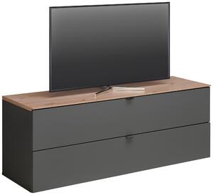 KOMODA POD TELEVIZI, barvy grafitu, dub artisan, 140/62/44 cm Hom`in - TV stolky & komody pod TV