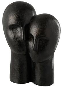 Černá soška J-line Head Couple 42,5 cm
