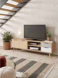 TV stolek z borovicového dřeva v přírodní barvě 180x53 cm Elfa – Marckeric