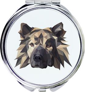 Eurasier – Zrcadlo od značky Art-Dog s fotografií a geometrickým vzorem