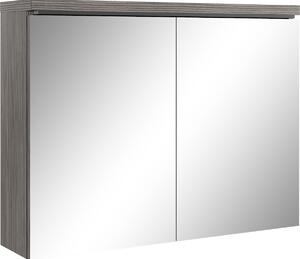 Badplaats Vysoká Koupelnová Skříňka Paso 80 x 20 x 60 cm - Šedý Dub - Zrcadlová Skříňka
