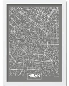 Plakát v rámu 40x55 cm Milan – Wallity