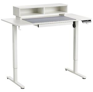 Elektricky výškově nastavitelný pracovní stůl LUCAMA Bílá 120 cm 60 cm s USB portem