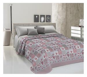 Přikrývka na postel Piquet Patchwork Primavera rudá Rudá 170x280 cm