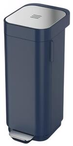 Joseph Joseph Modrý kovový odpadkový koš s uhlíkovým filtrem Porta 40 l