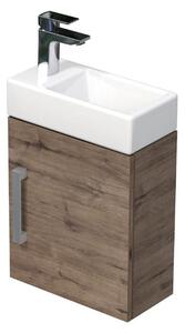 Koupelnová skříňka s umyvadlem SAT Cube Way 40x47,5x20 cm dub Wellington mat CUBE320401DDW