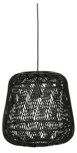 Černá závěsná lampa z bambusu WOOOD Moza, ø 36 cm