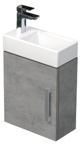 Koupelnová skříňka s umyvadlem SAT Cube Way 40x47,5x20 cm beton mat CUBE320401DBE