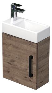 Koupelnová skříňka s umyvadlem SAT Cube Way 40x47,5x20 cm dub Wellington mat CUBE320401DCDW