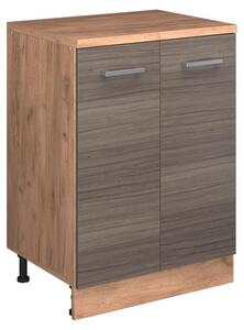 Kuchyňská skříňka pod šikmou střechu Vicco R-Line Ušlechtilá šedá 60 cm bez šikminy se 2 dveřmi, Model 61759