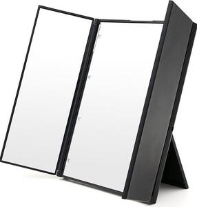 UNIQ Vanity – trojité kosmetické zrcadlo s LED osvětlením, sklopné kosmetické zrcadlo, černé