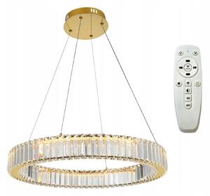 Závěsná lampa TOOLIGHT zlatá křišťálová glamour LED