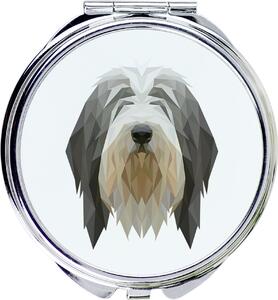 Kolie s dlouhou srstí - Zrcadlo značky Art-Dog s fotografií a geometrickým vzorem