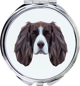 Anglický kokršpaněl - Zrcadlo s fotografií a geometrickým vzorem od značky Art-Dog