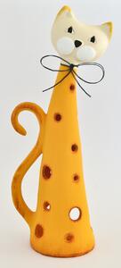 Kočka na svíčku velká oranžová Keramika Andreas