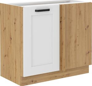 Kondela Dolní kuchyňská skříňka Lula 105 ND 1F BB - bílá / dub artisan
