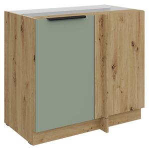 Kondela Dolní kuchyňská skříňka Arsany 105 ND 1F BB - aquamarine / dub artisan