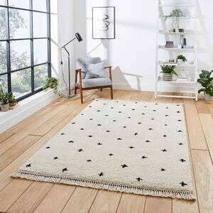 Bílo-černý koberec Think Rugs Boho Dots, 120 x 170 cm