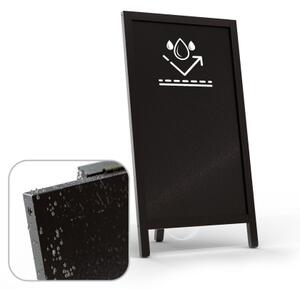 Allboards, Reklamní voděodolné áčko s křídovou tabulí 78x44 cm- jednostranné černé PKSIN63WRBK