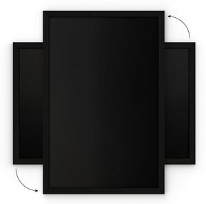 Allboards, Černá křídová tabule 70x50 cm, dřevěný rám, ČERNÁ ECO, TB75BK_ECO