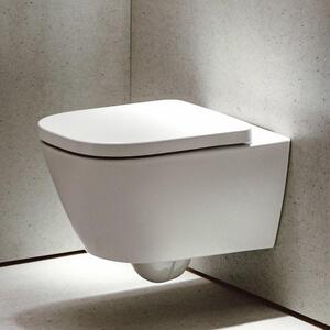 LAUFEN MEDA závěsný klozet Advanced compact, bez okrajů, tiché splachování, 360x490mm, skryté upevnění Splachování pod omýváním, H8201134000001