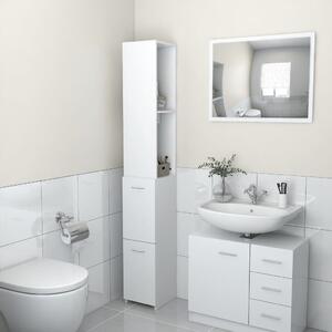 Koupelnová skříňka bílá 25 x 25 x 170 cm dřevotříska