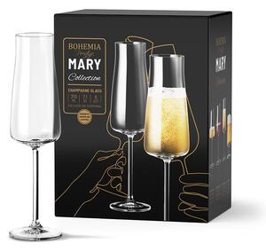BOHEMIA PRESTIGE MARY SKLENICE NA ŠAMPAŇSKÉ 210ML SADA 6KS