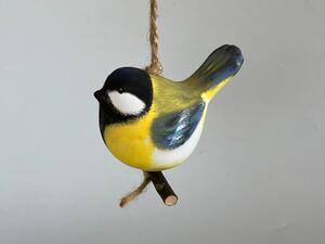 Ptáček na větvičce sýkorka Keramika Andreas
